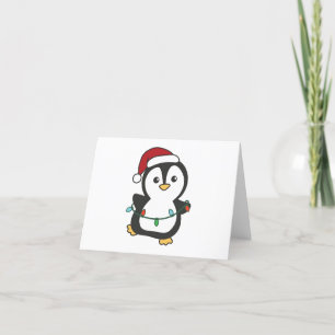 Penguin Christmas Winter Animals Holiday Penguines Card