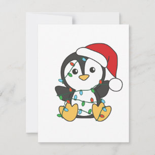 Penguin Christmas Winter Animals Holiday Penguines Card