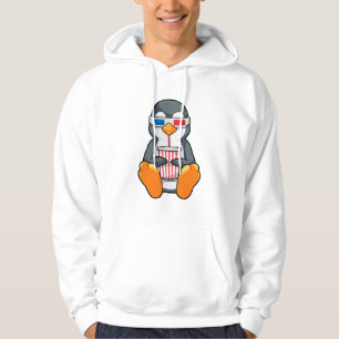 Penguin Cinema Glasses Drinking cup Hoodie