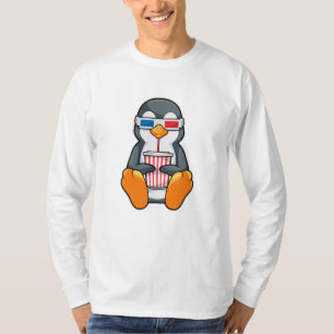 Penguin Cinema Glasses Drinking cup T-Shirt