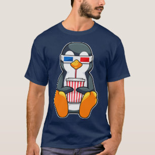 Penguin Cinema Glasses Drinking cup T-Shirt