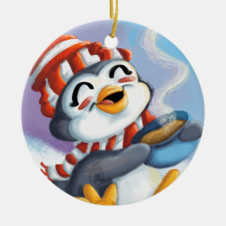 Penguin Cocoa Ornmament Ceramic Tree Decoration