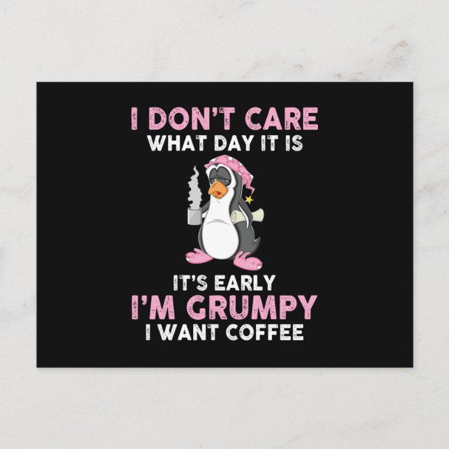 Penguin coffee postcard (Front)