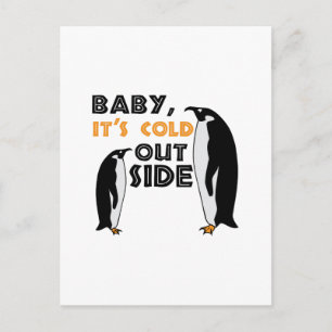 Penguin Cold Postcard