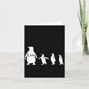 Penguin colony mama and baby mother's day card
