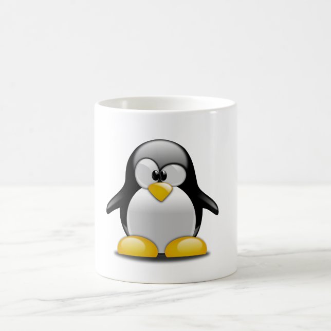  Penguin Confused Cartoon Bird Animal Bewildered Coffee Mug (Center)