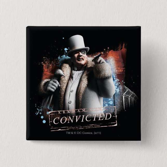 Penguin - Convicted 15 Cm Square Badge (Front)