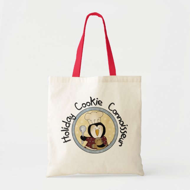 Penguin Cookie Connoisseur T-shirts and Gifts Tote Bag (Front)