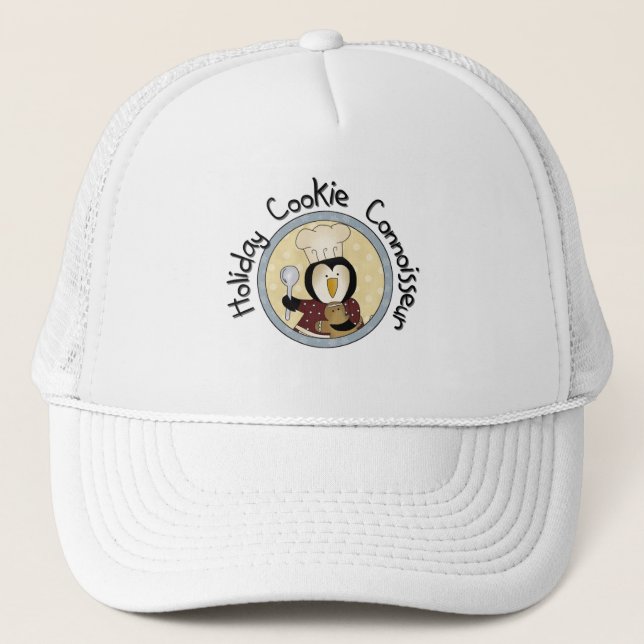 Penguin Cookie Connoisseur T-shirts and Gifts Trucker Hat (Front)
