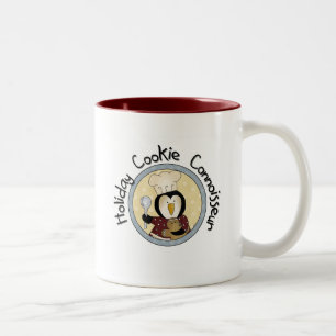 Penguin Cookie Connoisseur T-shirts and Gifts Two-Tone Coffee Mug