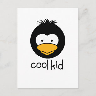 penguin - cool kid postcard