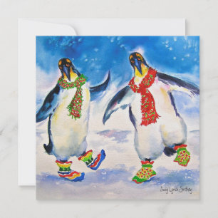Penguin Couple Christmas Card