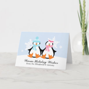 Penguin Couple Christmas Cards