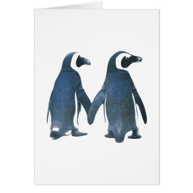 Penguin Couple Holding Hands (Front)