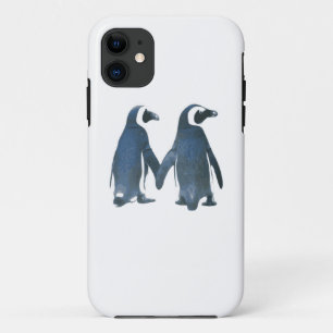 Penguin Couple Holding Hands iPhone 11 Case