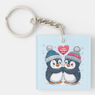 Penguin Couple Key Ring