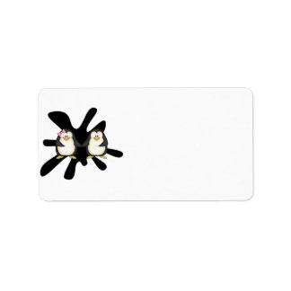 Penguin Couple Label