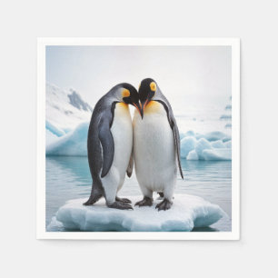 Penguin Couple On An Iceberg Napkin