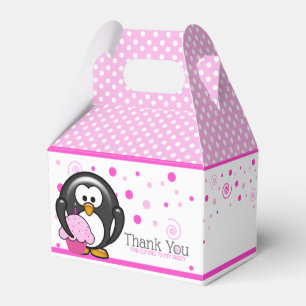 Penguin Cupcake Birthday Party Favour Box