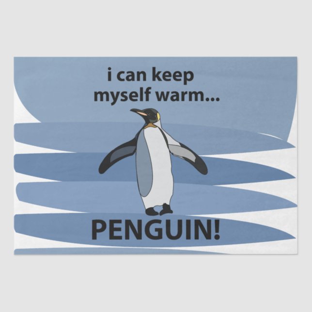 Penguin Cute Animal Funny  Tissue Paper (Front)