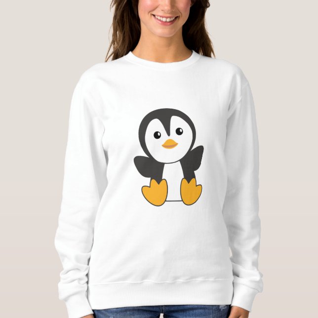 Penguin Cute Animals For Kids Funny Bird Sweatshirt (Front)