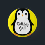 Penguin Cute Kids Birthday Party 3 Cm Round Badge<br><div class="desc">Adorable cartoon penguin is perfect for a kids birthday party!  Great for 1st birthday party children,  toddlers,  or a child at any age.  Great for winter birthdays!</div>