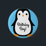 Penguin Cute Winter 1st Birthday Button Pin<br><div class="desc">This adorable penguin cute winter 1st birthday  button pin is perfect for your animal loving little one!  Great for a zoo theme party for your child.</div>