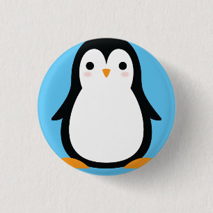 Penguin Cute Winter 1st Birthday Button Pin