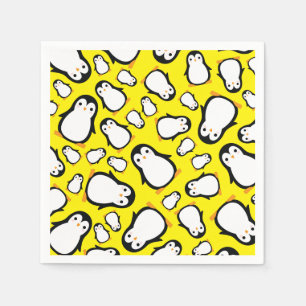 Penguin Cute Winter 1st Birthday Party Napkins