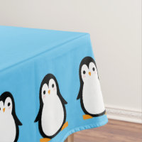 Penguin Cute Winter First Birthday Table Cloth