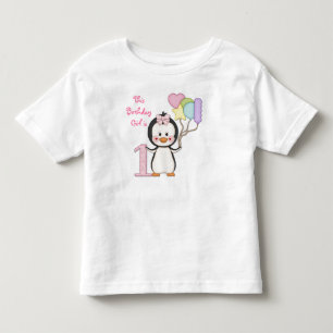 Penguin Cutie- Girl First Birthday Toddler T-Shirt
