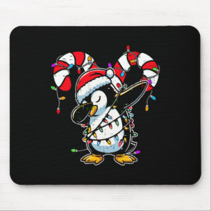 Penguin Dab Christmas Candy Cane Winter Toddler Fu Mouse Mat