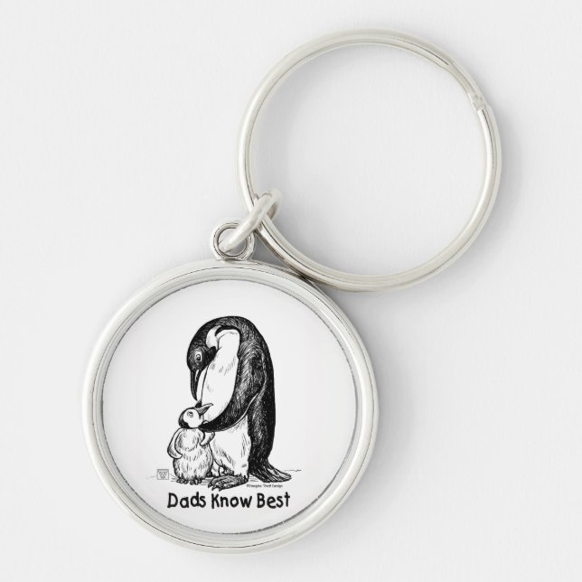 Penguin Dad Key Ring (Front)