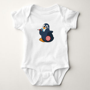 Penguin Darts Dart Dartboard Baby Bodysuit