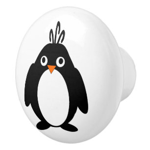 Penguin Design Ceramic Knob