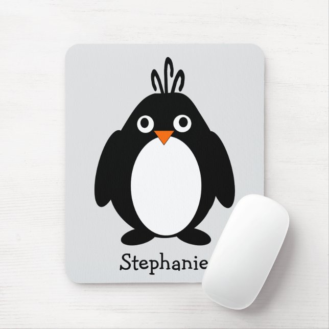 Penguin Design Mouse Mat (With Mouse)