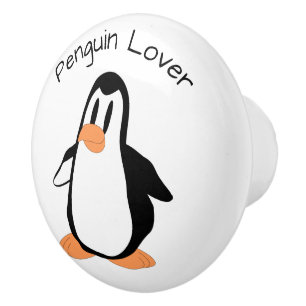 Penguin Design Personalised Ceramic Knob