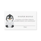 Penguin Diaper Raffle Enclosure Card