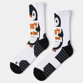 Penguin Don't Miss Out Throw Pillow Socks