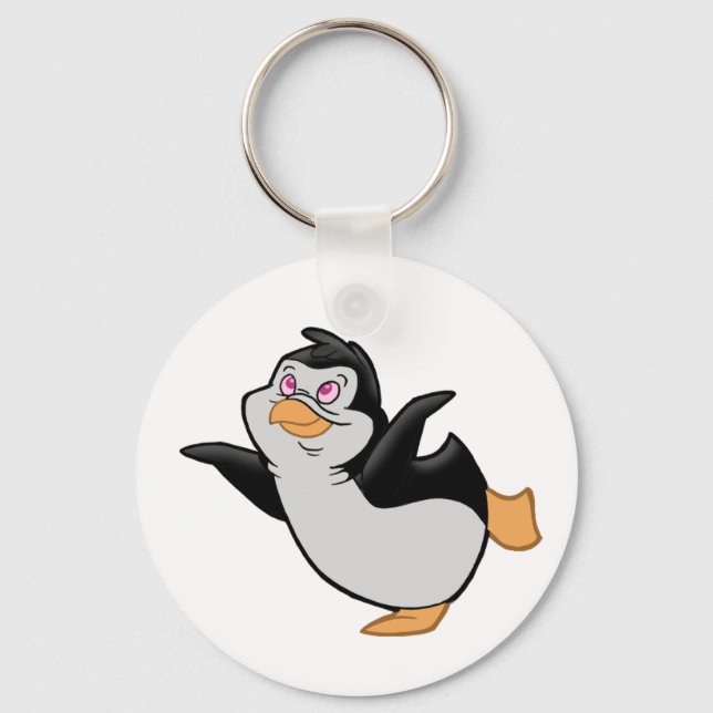 Penguin Dreaming Keychain (Front)