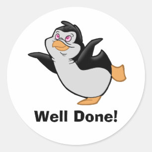 Penguin Dreaming "Well Done" Sticker