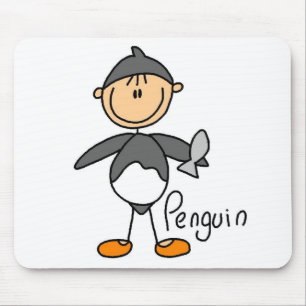 Penguin Dress Up T-shirts and Gifts Mouse Mat