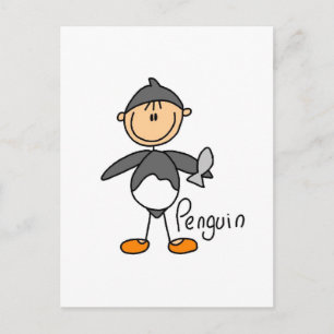 Penguin Dress Up T-shirts and Gifts Postcard