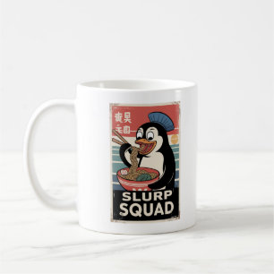 Penguin Eating Ramen Funny Slurp Squad Coffee Mug
