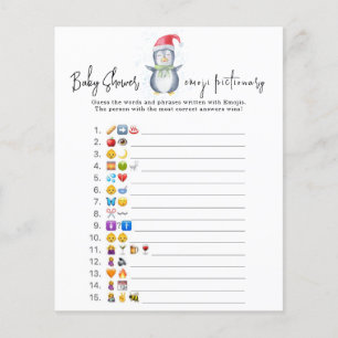 Penguin - Emoji picture game baby shower