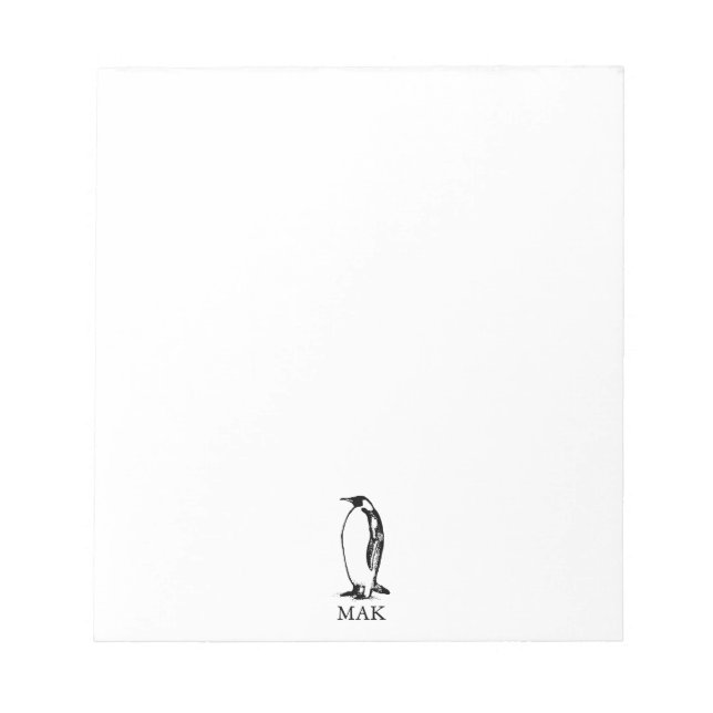 penguin emperor bird polar  notepad (Front)