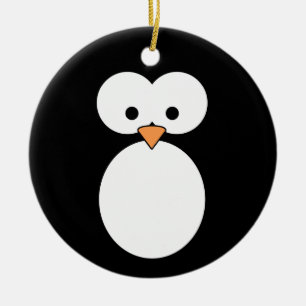Penguin Eyes Ceramic Tree Decoration