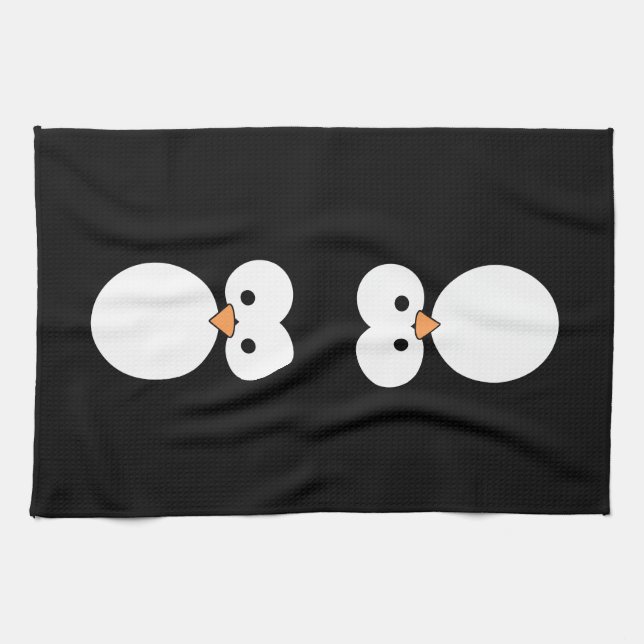 Penguin Eyes Tea Towel (Horizontal)