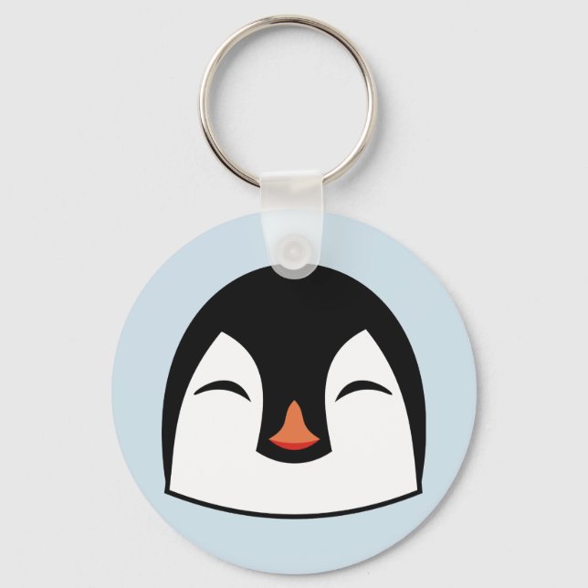 Penguin Face Key Ring (Front)