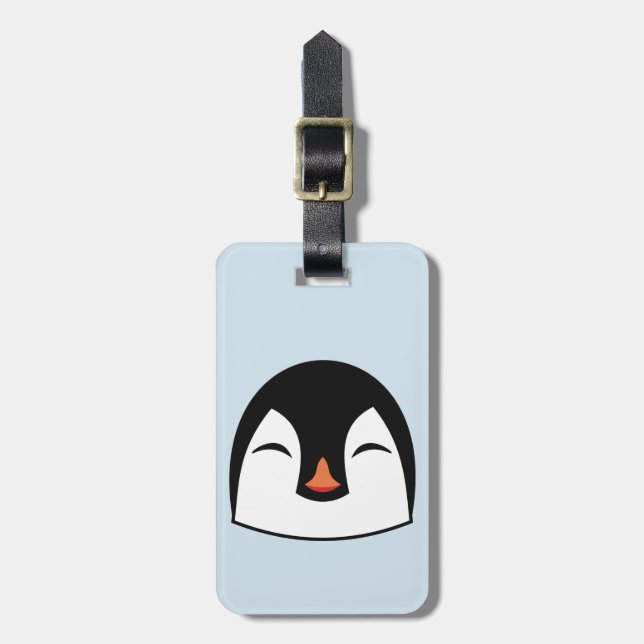 Penguin Face Luggage Tag (Front Vertical)